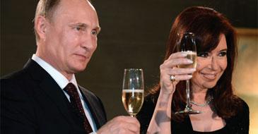 Argentinian President Cristina Fernández de Kirchner and Russian President Vladimir Putin