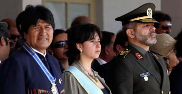 Bolivian President Evo Morales and Iranian defense minister Ahmad Vahidi